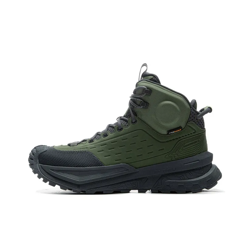 LiNing CF Su Xingchuan Противоскользящий Устойчивый к износу Высокий Топ Походная обувь Унисекс Черный Зеленый