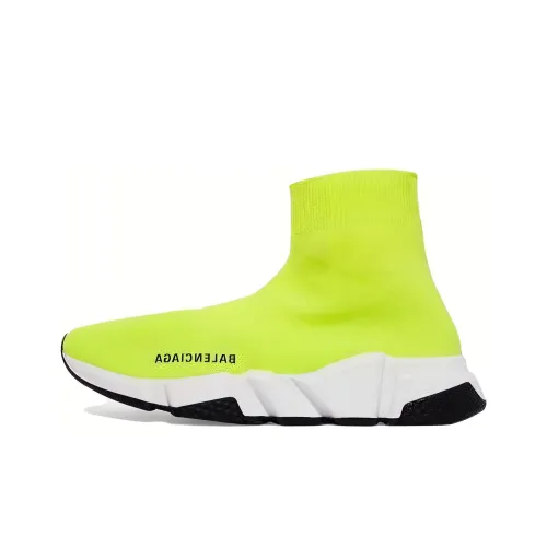 Balenciaga Speed Повседневная обувь Высокие кеды Неоново-желтые Женские