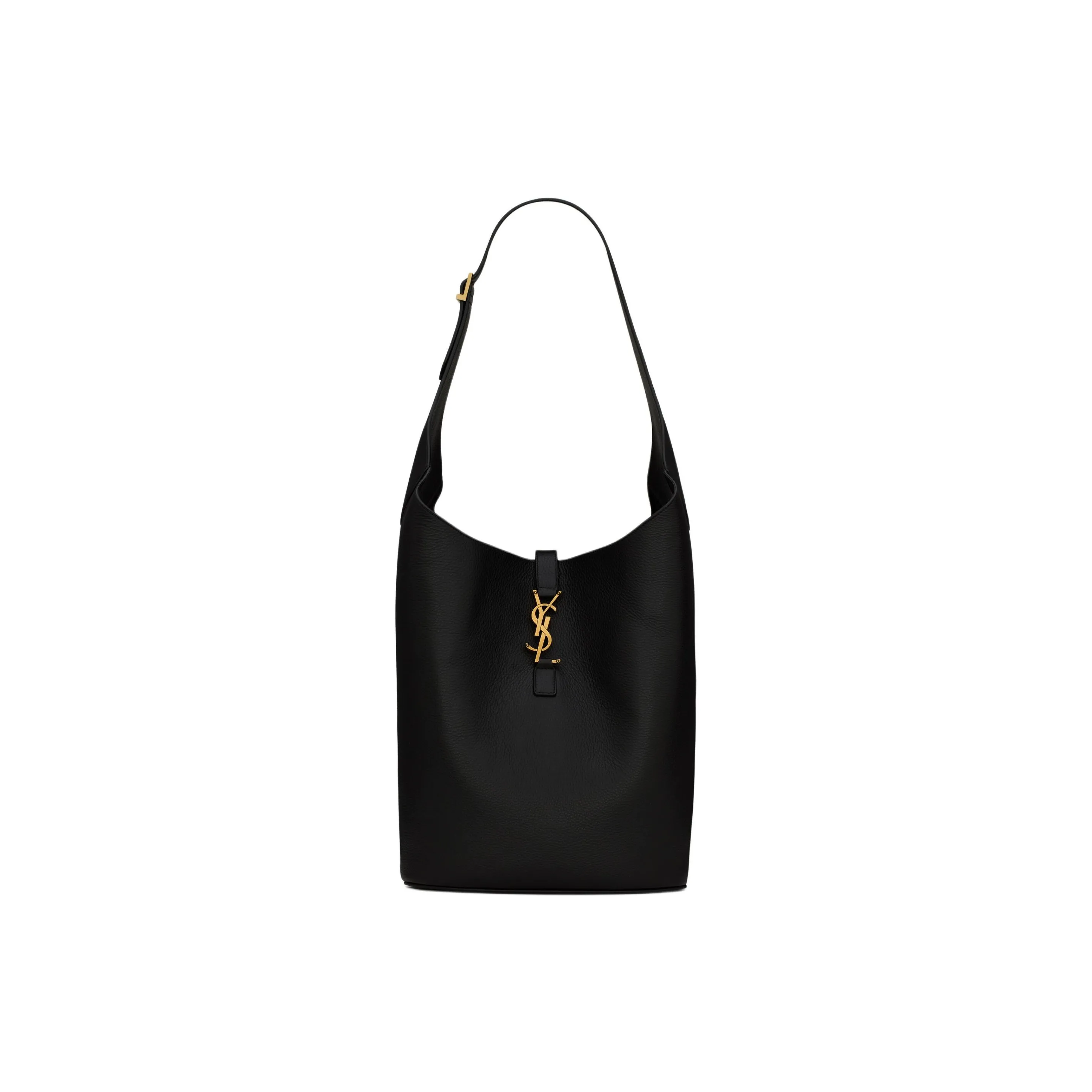 SAINT LAURENT LE5A7 Cow Leather Bucket Bag Handbag Shoulder Bag Regular Women's Black