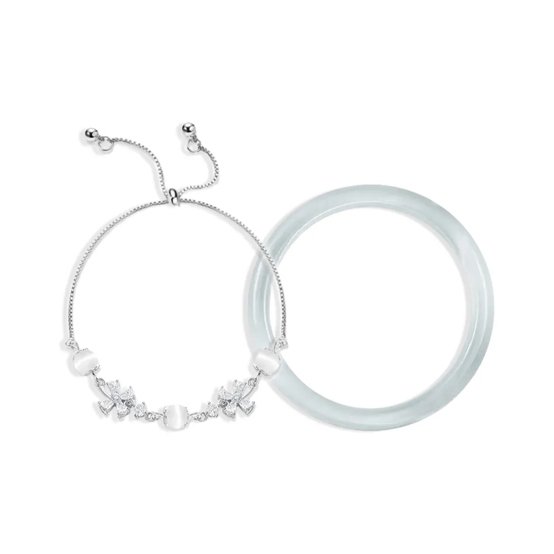 MISS TOOYA Glass Cat Eye Bracelets Women's