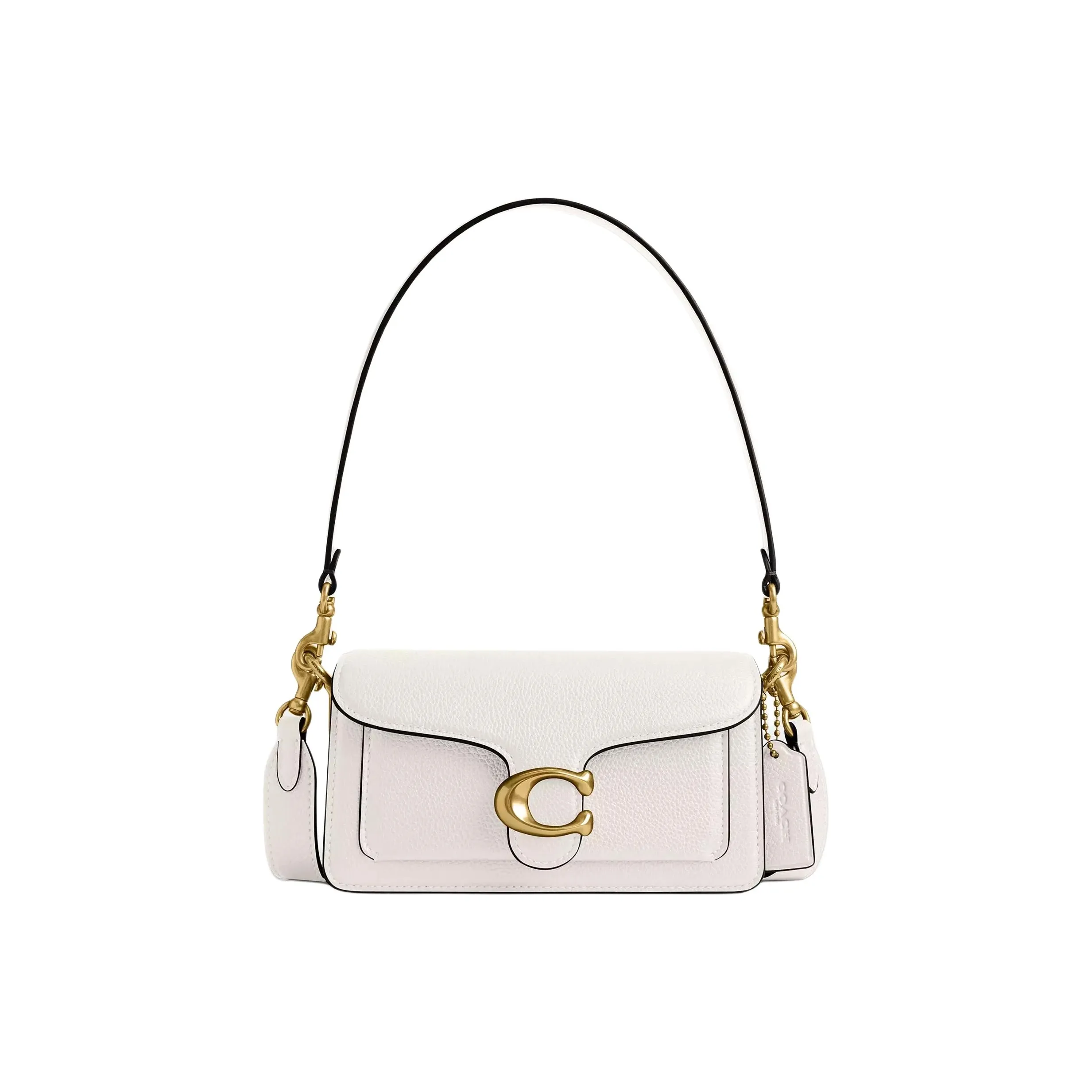 COACH Tabby 20 Polished Leather Shoulder Bag Women's Chalk