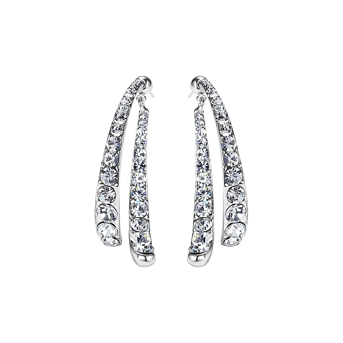 CAROMAY Серьги-гвоздики из серебра 925 пробы Women's Silver