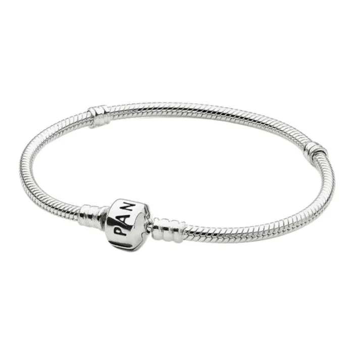 Pandora Moments DIY Sterling Silver Snap Clasp Bracelet