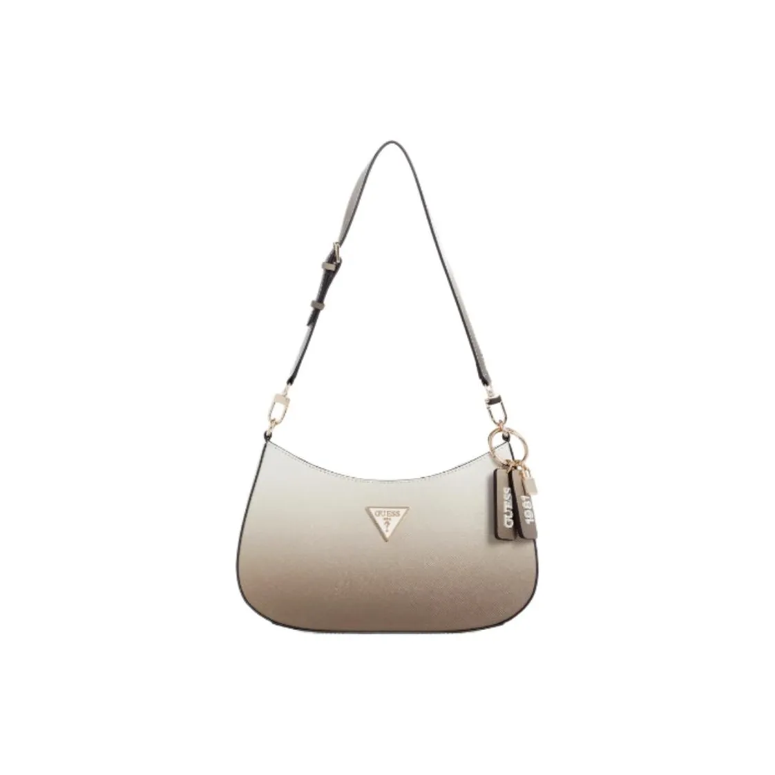 GUESS Artificial Leather Shoulder Bag Medium Size Women's Coffee Gradient