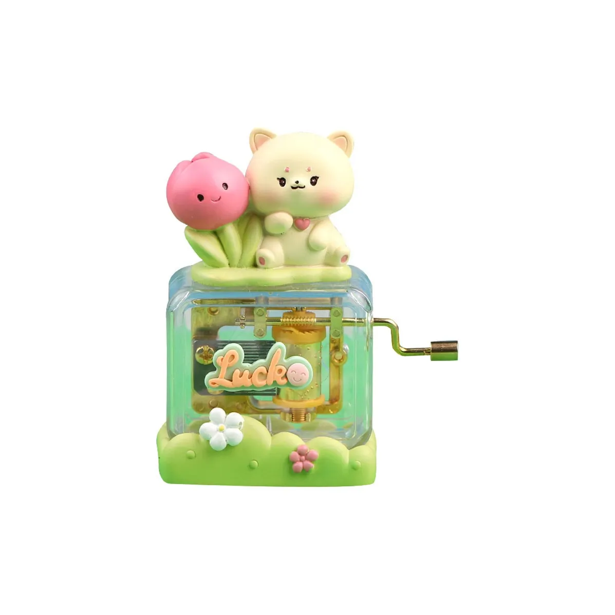 Куклы и медведи танцуют Очаровательный ПЭТ Ручная подшипная музыкальная коробка Креативная Музыкальная Колокольчик Милый Настольный Музыкальная коробка Игрушки