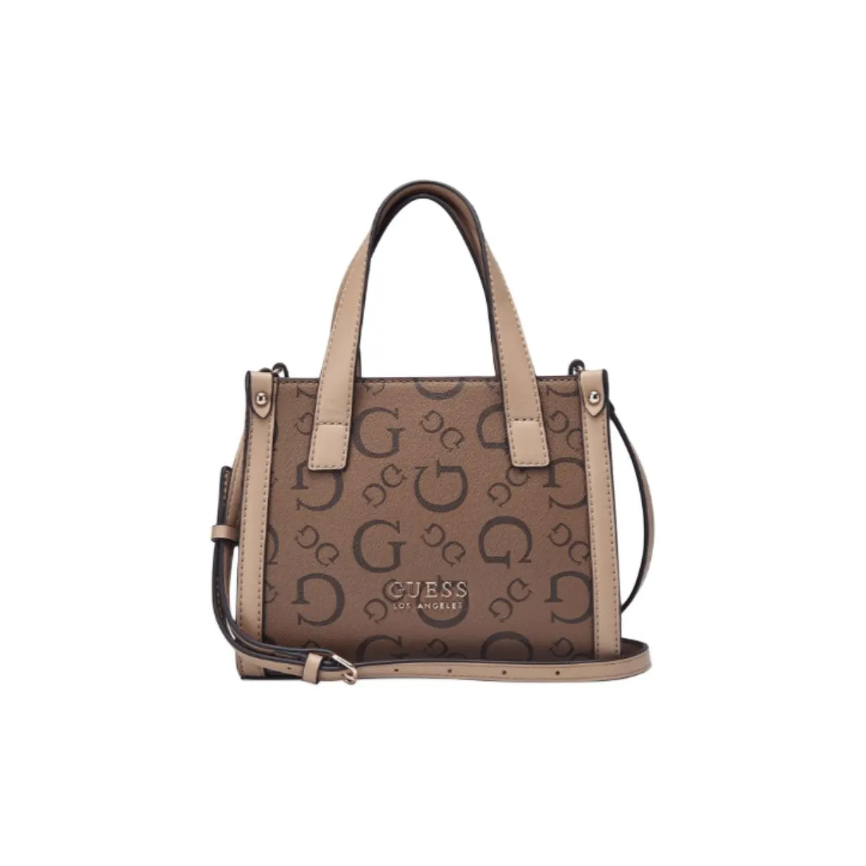 GUESS Artificial Leather Shoulder Bag, Crossbody Bag, Handbag Medium Size Women's Coffee