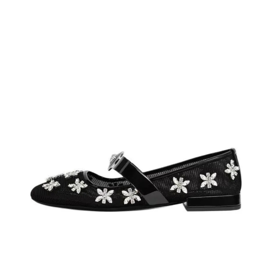 VERSACE Flat Casual Single Shoes Women's Black