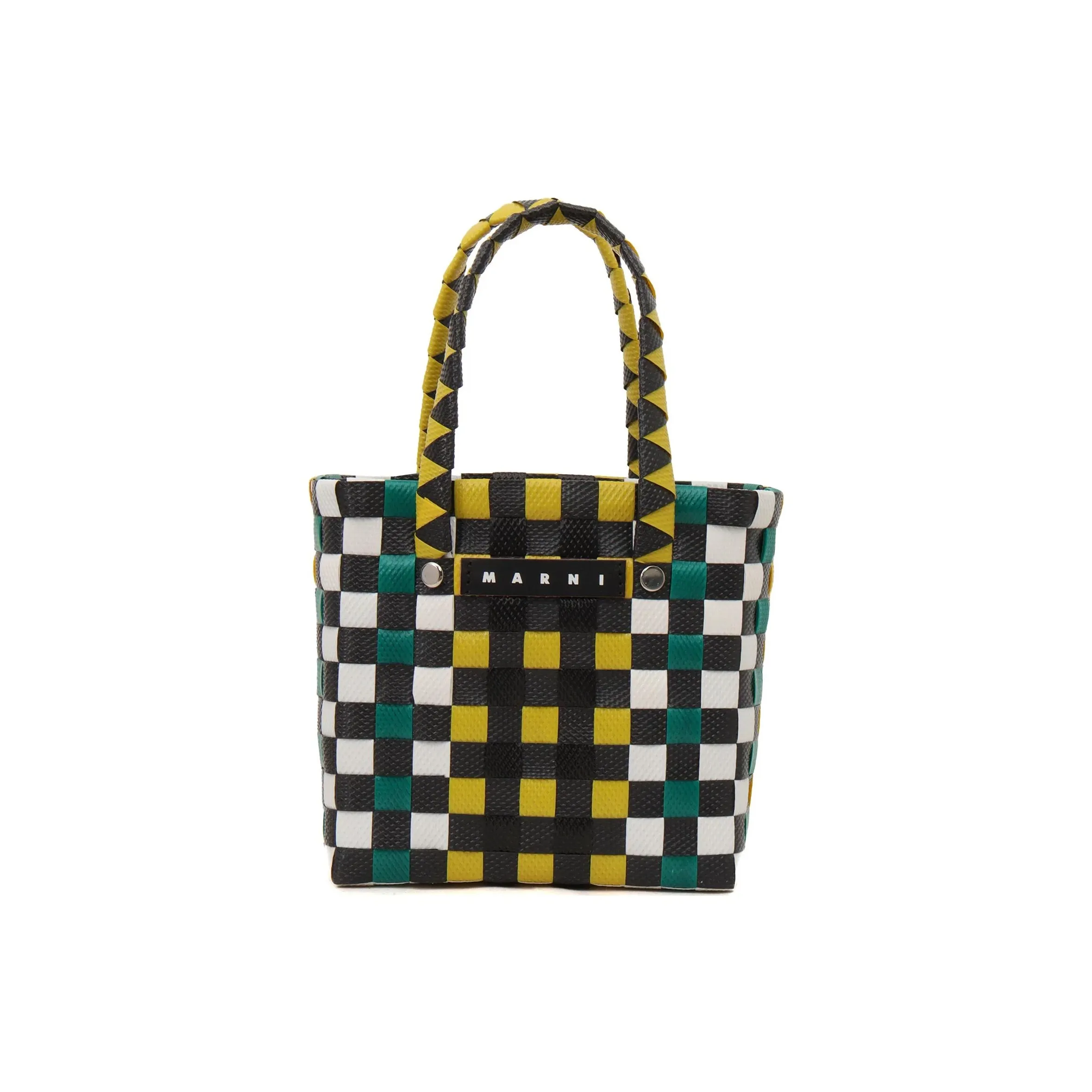 MARNI Market Criss-Cross Logo Patch Shoulder Bag