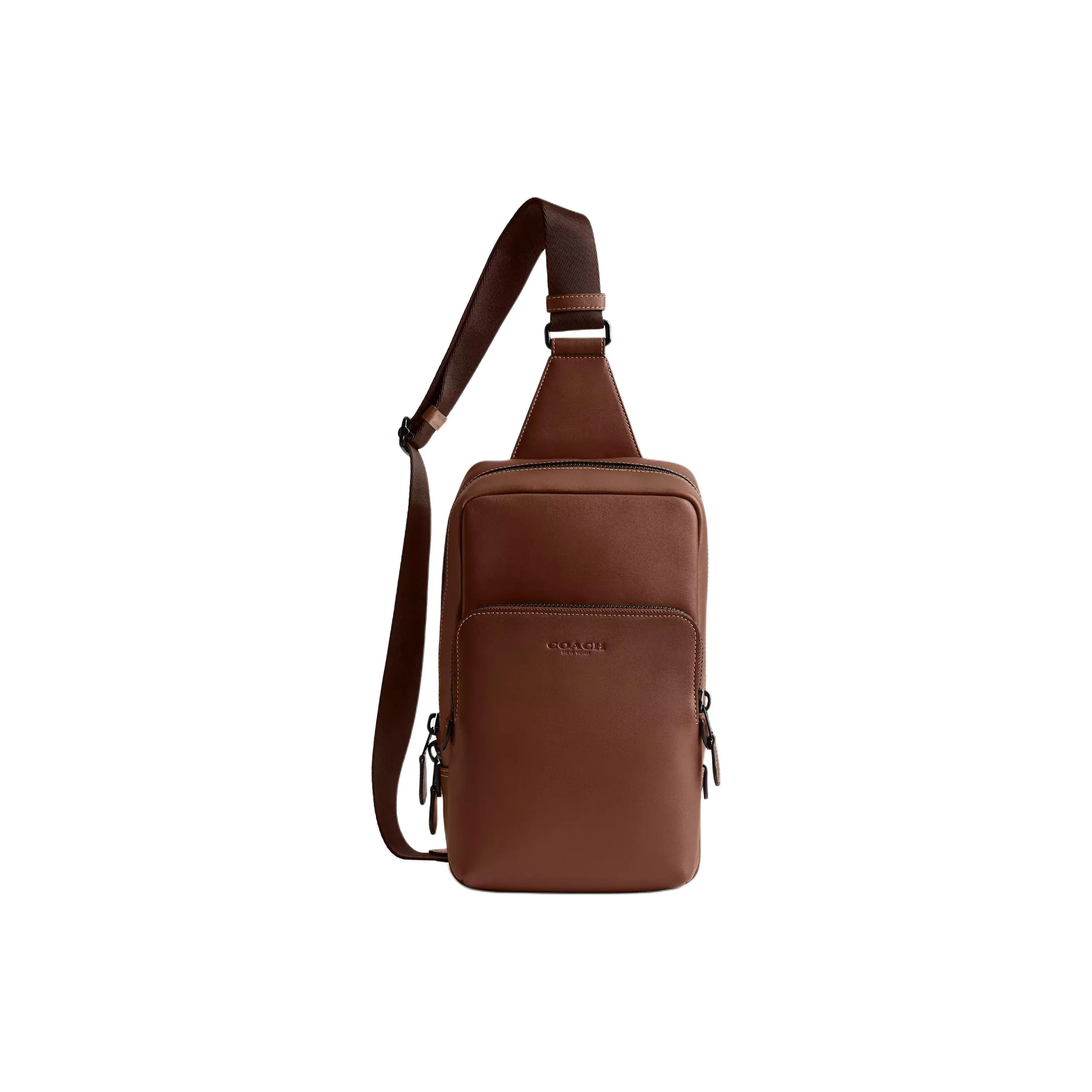 COACH Gotham Tanned Leather Shoulder Bag, Crossbody Bag Small Men's Rosewood