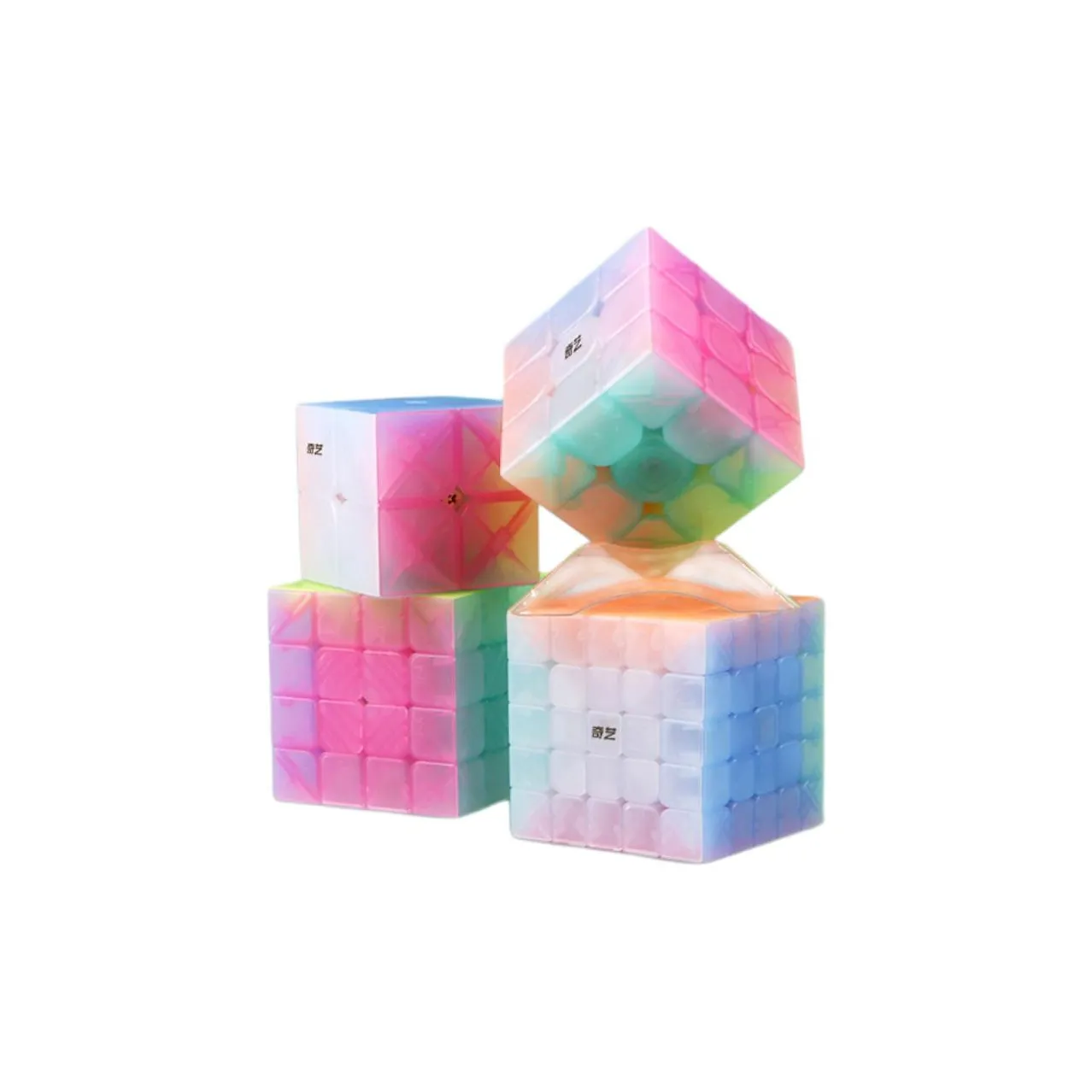 Qiyi Frozen Магия Куба Pyramid Нерегулярная форма 2x3x4 Layer Прозрачный Набор Полный комплект Развивающие игрушки