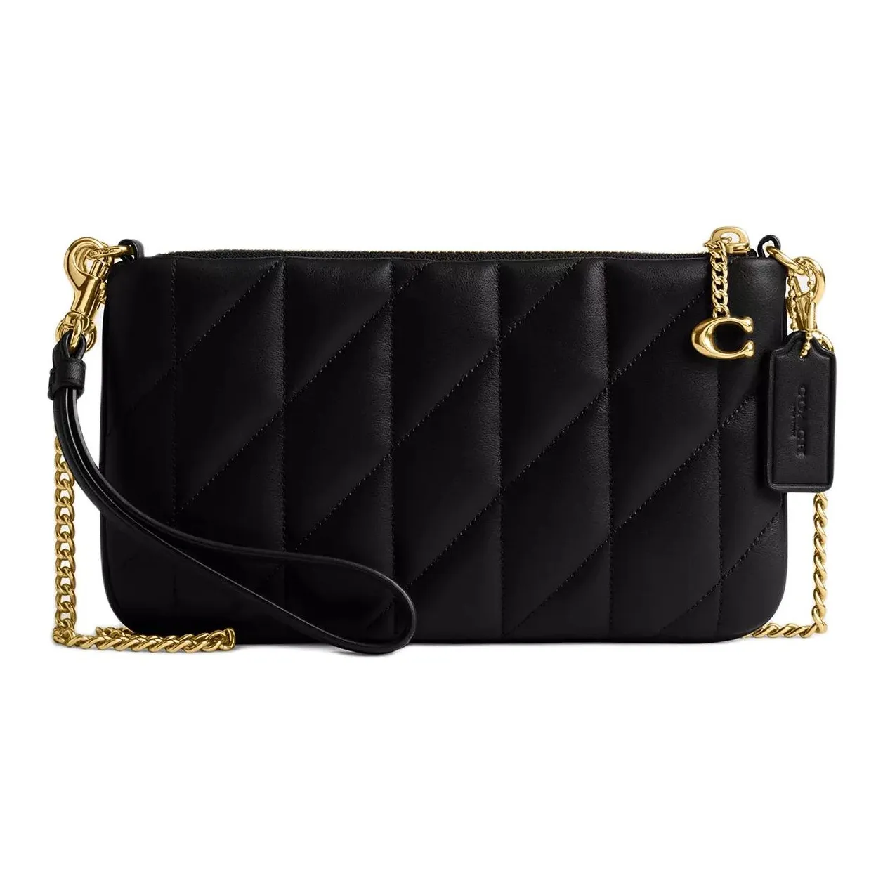 COACH Напп Кожа Клатч Женский Черный