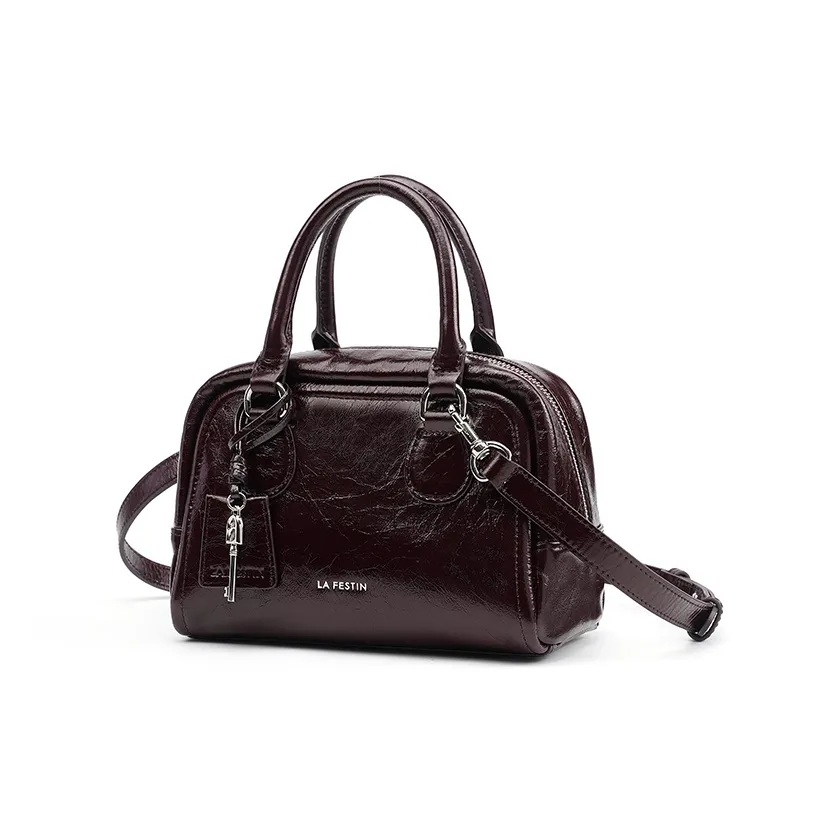 La Festin Сумка из натуральной коровьей кожи Бостон Сумка через плечо Сумка среднего размера Женская