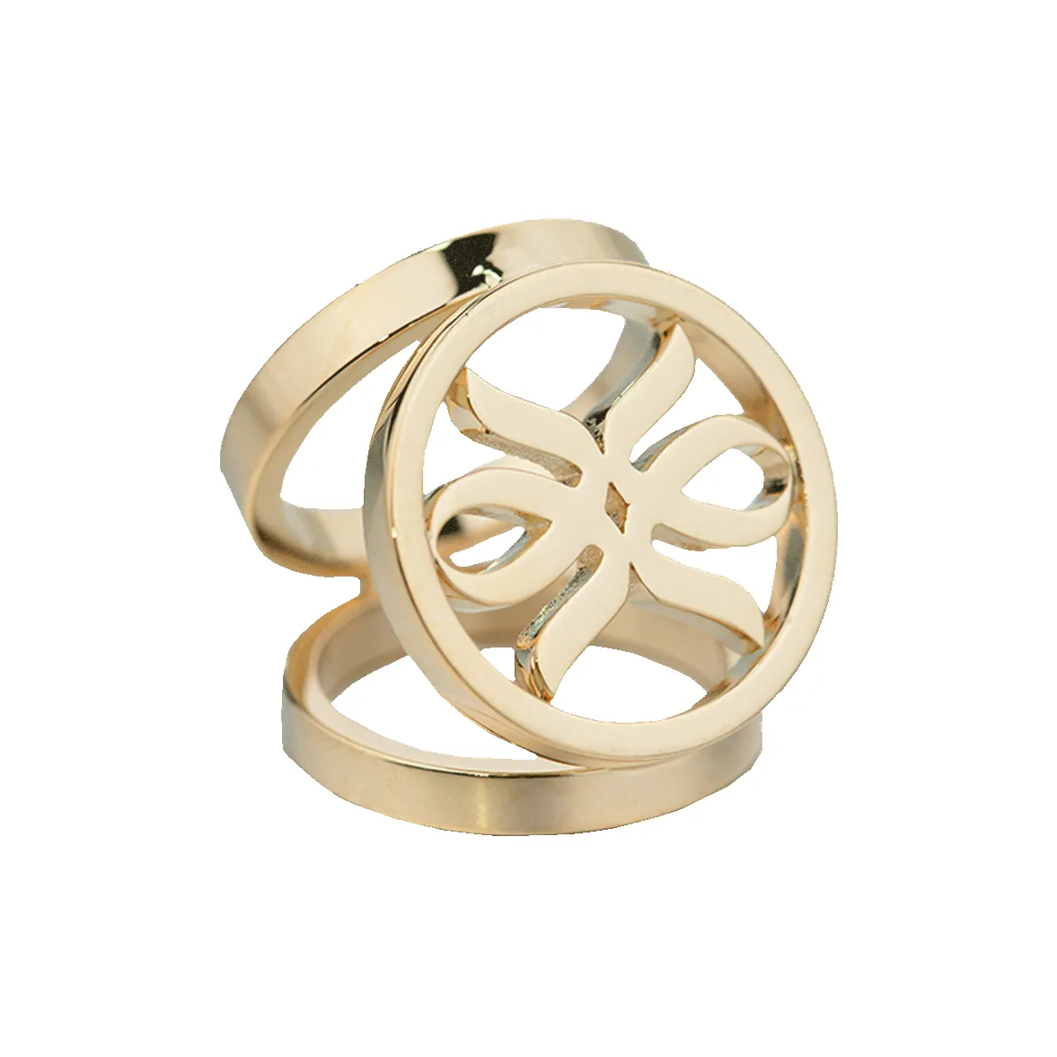 WENSLI Медный шелковый шарф с заколкой унисекс