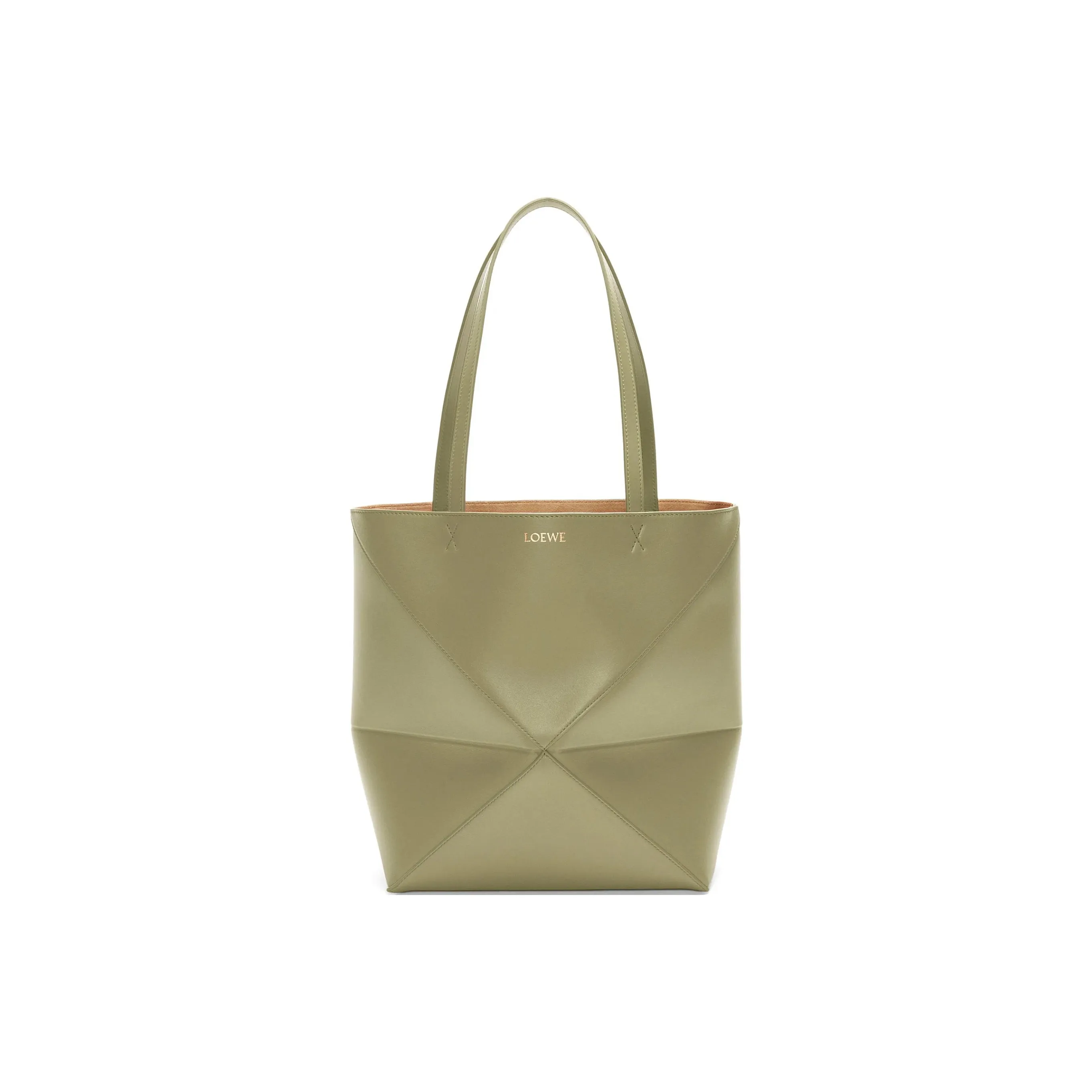 LOEWE Shiny Cow Leather Tote Bag, Shopping Bag, Handbag, Shoulder Bag Medium Size Women's Eucalyptus Green