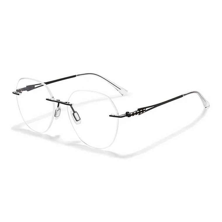 Sagawa Нерегулярная форма Оправы для очков Унисекс Черный Золотой Розово-золотой Бургунди