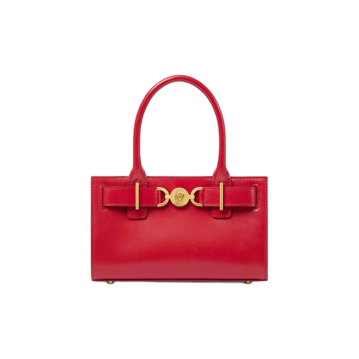 FANSIZHE Medusa '95 Cow Leather Tote Bag, Shopping Bag, Shoulder Bag, Crossbody Bag, Handbag Small Size Women's Red
