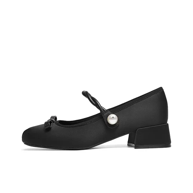 RED DRAGONFLY Грубый каблук Мэри Джейн обувь 3,5 см женская