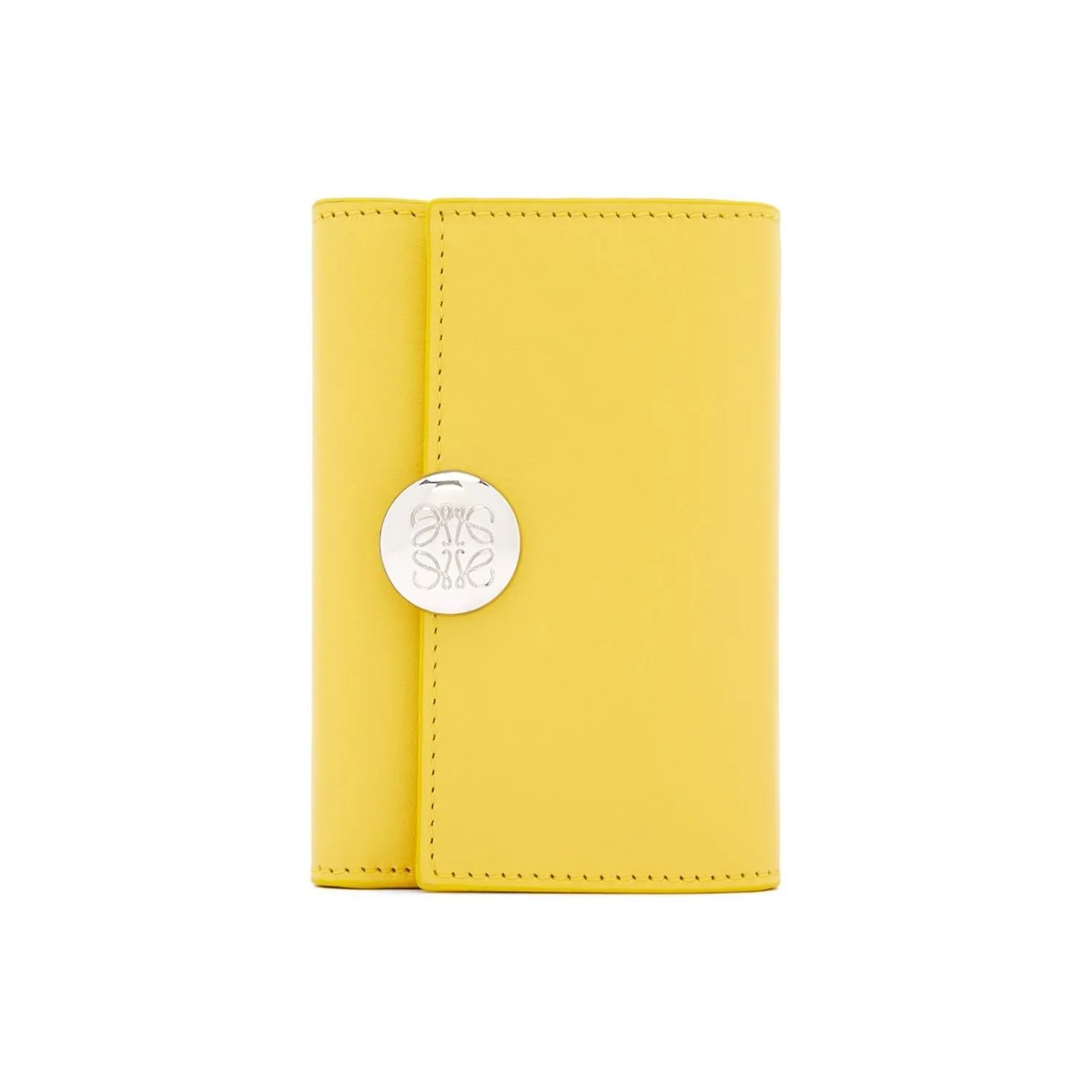 LOEWE Shiny Nappa Calfskin Wallet Small Size Women's Corn Yellow