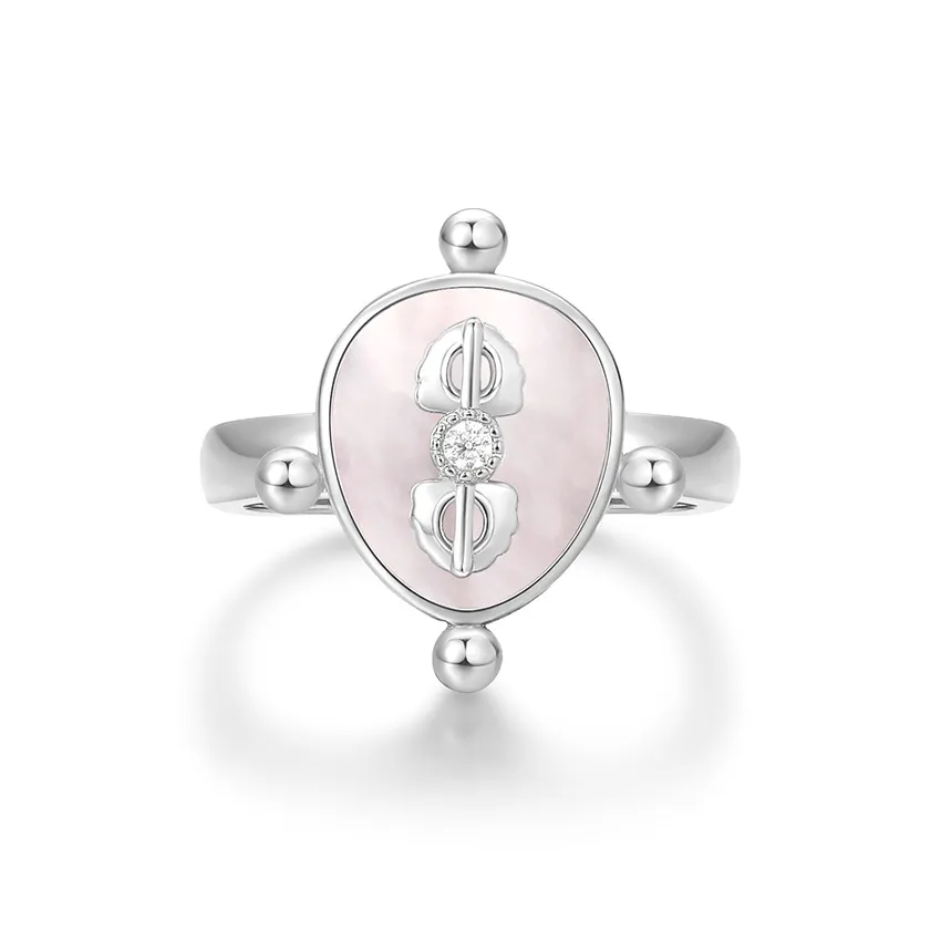 WUJINBAOZHU Кольца из стерлингового серебра 925 пробы с покрытием из 18К золота женские