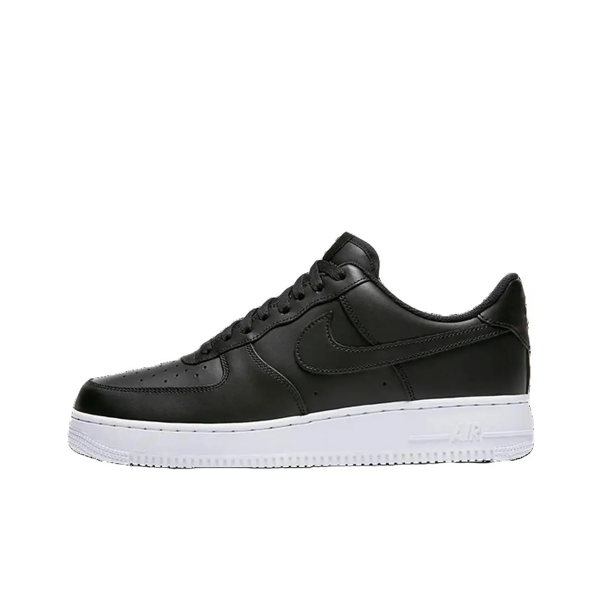 Nike Air Force 1 Slip Resistant Abrasion Resistant Низкий Топ Скейтбординг Кроссовки Мужские Черные