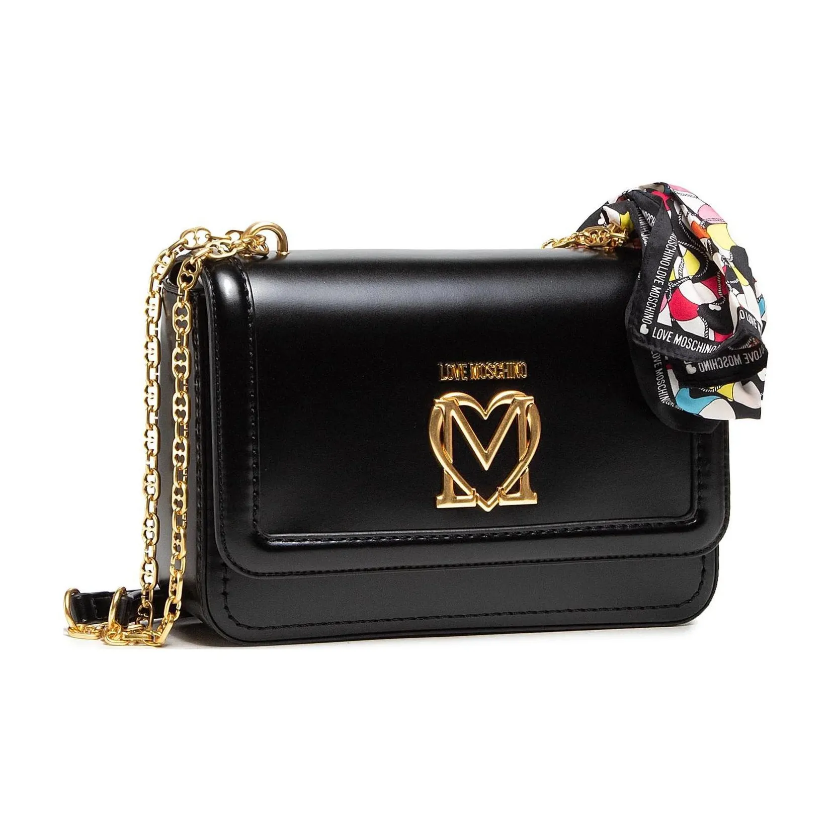 LOVE MOSCHINO Artificial Leather Portable Crossbody Bag, Shoulder Bag Small Size Women's Black