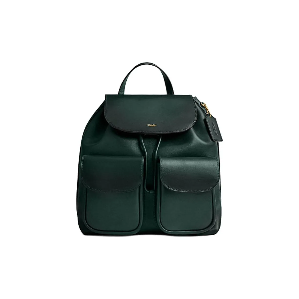 COACH Crosby Коровья кожа Рюкзак Большой Женские Джунгли Зеленый