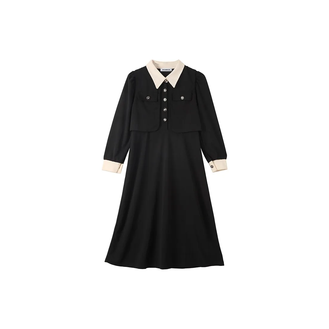 ZCDECO Long Sleeved Dress Women's Black