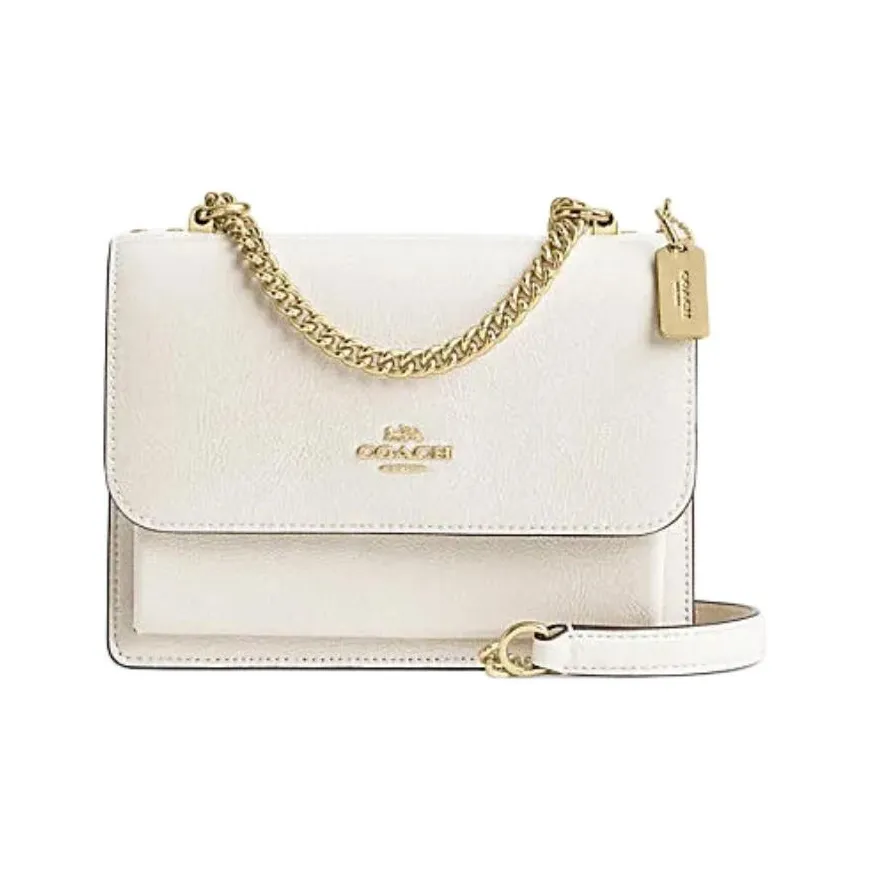 COACH Klare Cow Leather Shoulder Bag, Crossbody Bag Mini Women's Pearl