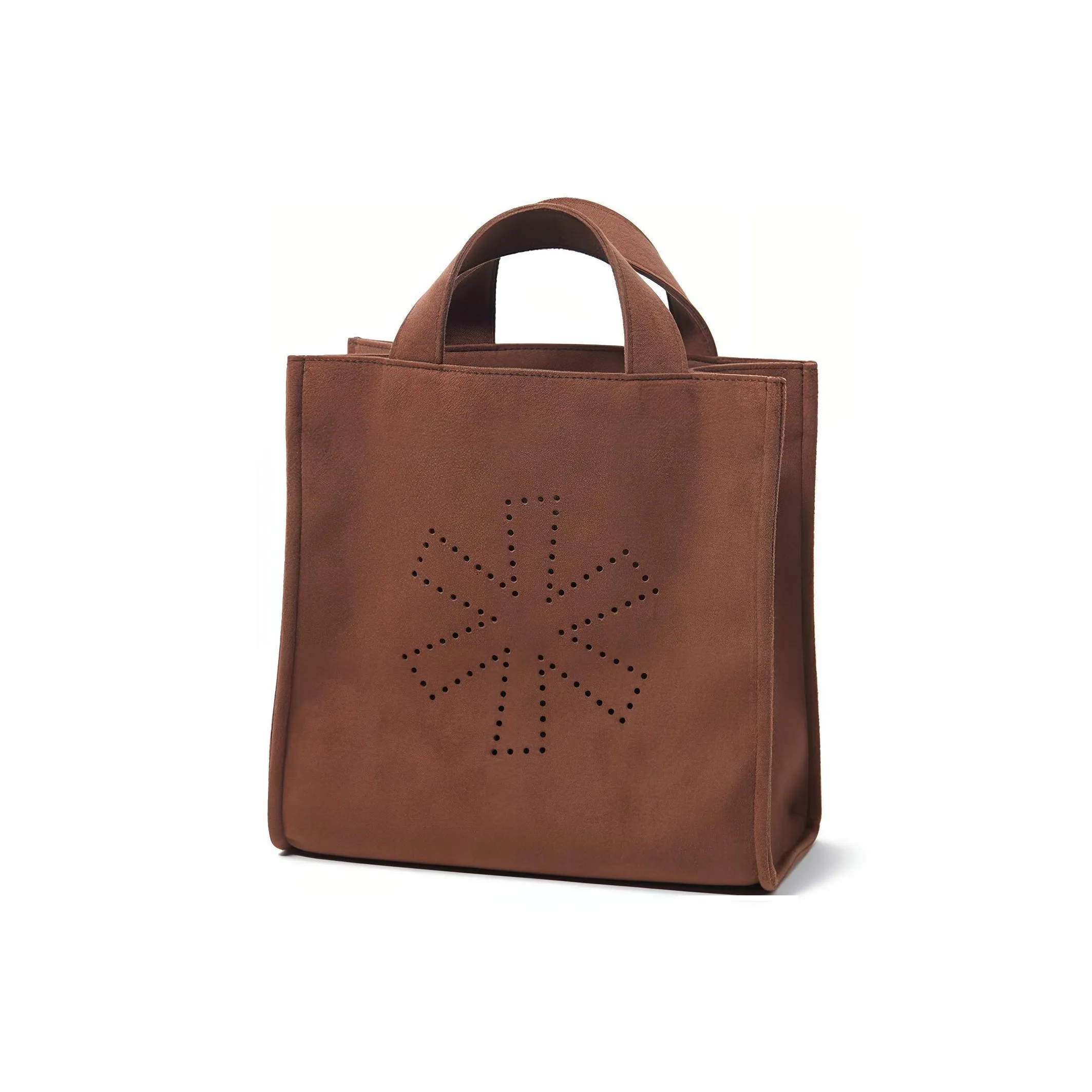 Snow Peak Vegan Leather Tote Bag, Shopping Bag, Handbag Mini Women's Brown