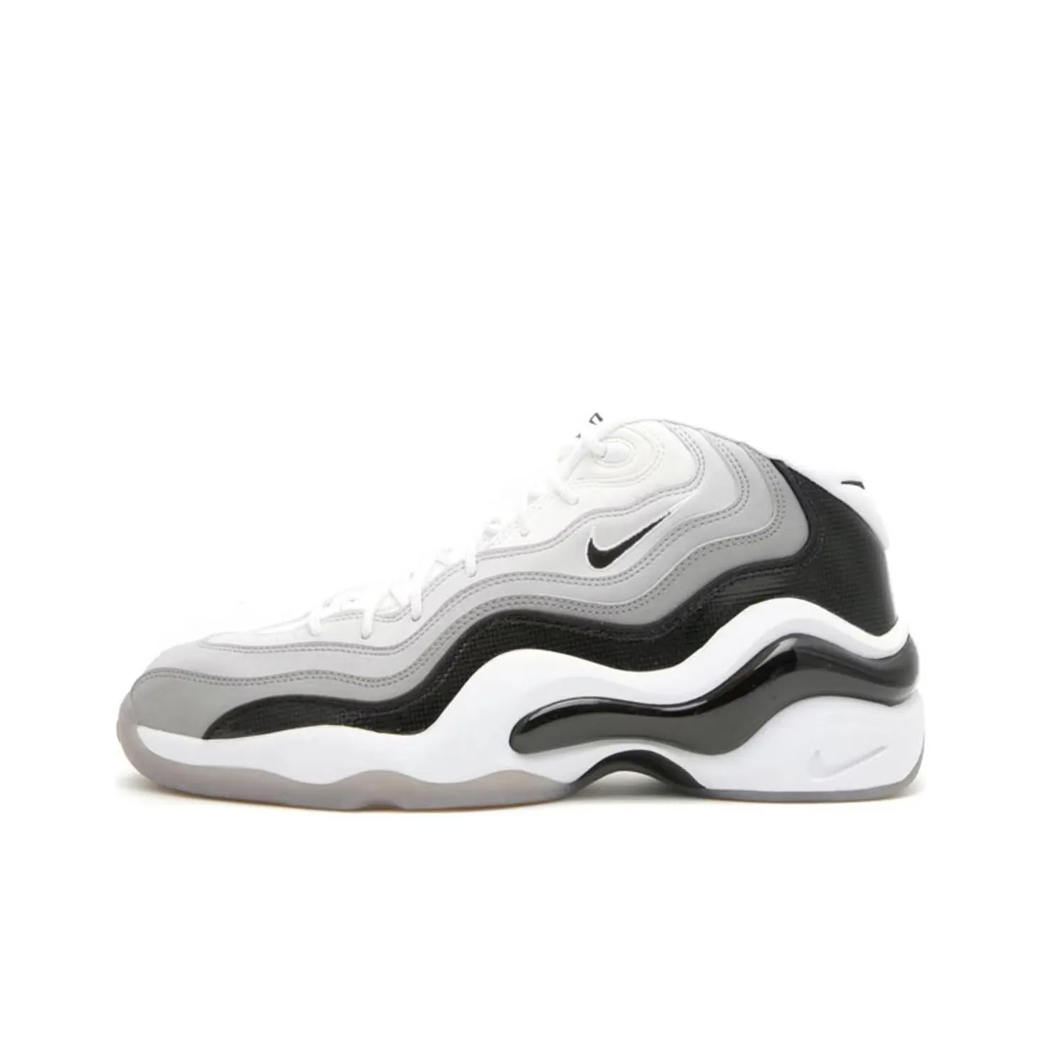 Nike Slip-Resistant Low Top Винтажные Баскетбольные Кроссовки Мужские Белый Черный Серый