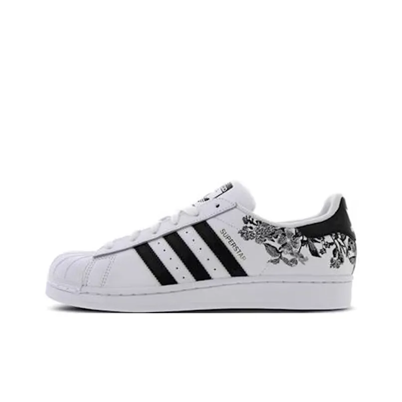 Adidas Superstar Flower Embroidery White Black Women's