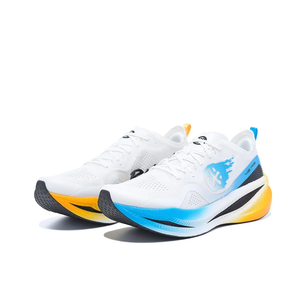 BMAI Carbon FLY Амортизация Устойчивый к истиранию Дышащая Поддержка Низкий Верх Беговые кроссовки Мужские Белый Желтый Синий