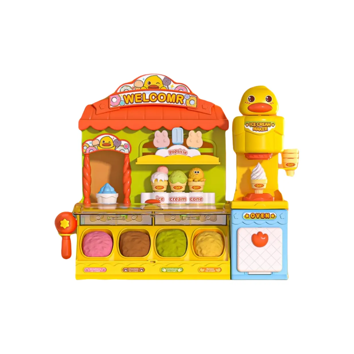 SNAEN Cute Duck Color Clay Machine Ice Cream SHOP Ice Cream Machine Educational Toys SNAEN Милый Утка Цвет Глина Машина Ice Cream SHOP Ice Cream Машина Развивающие Игрушки