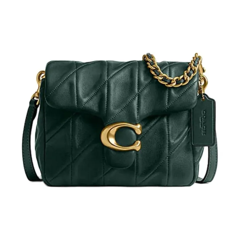 COACH Tabby Sheepskin Сумка через плечо Сумка на плечо Маленькая Женская Jungle Зеленая