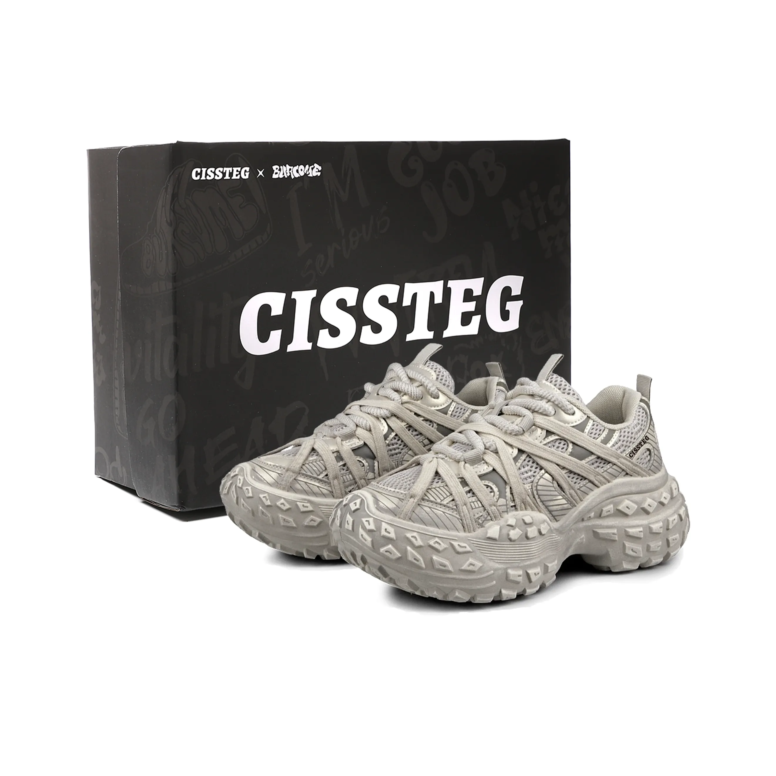 CISSTEG Амортизация Низкий Топ Толстая Подошва Кроссовки Унисекс Бордовый