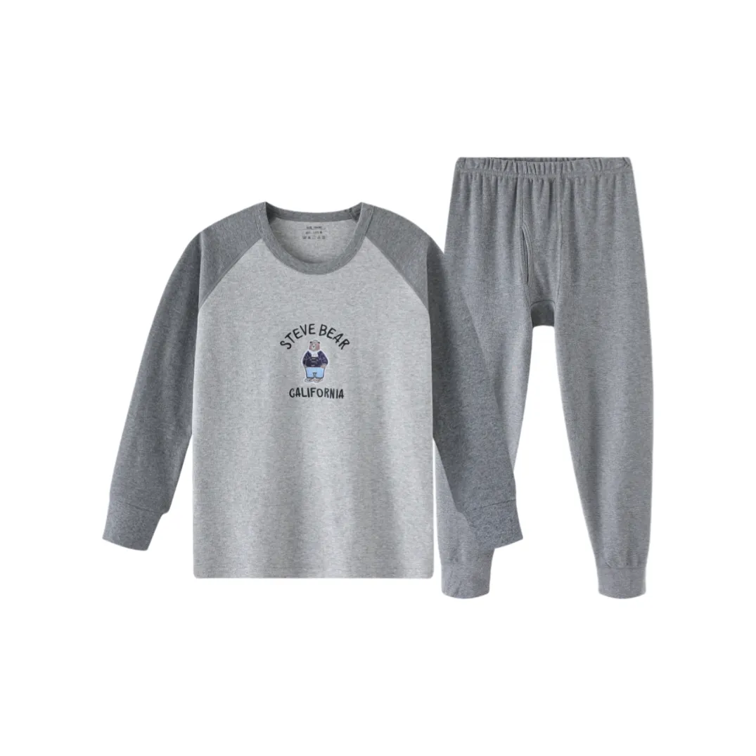 Lan Miao Термический Комплект Мужской Серый