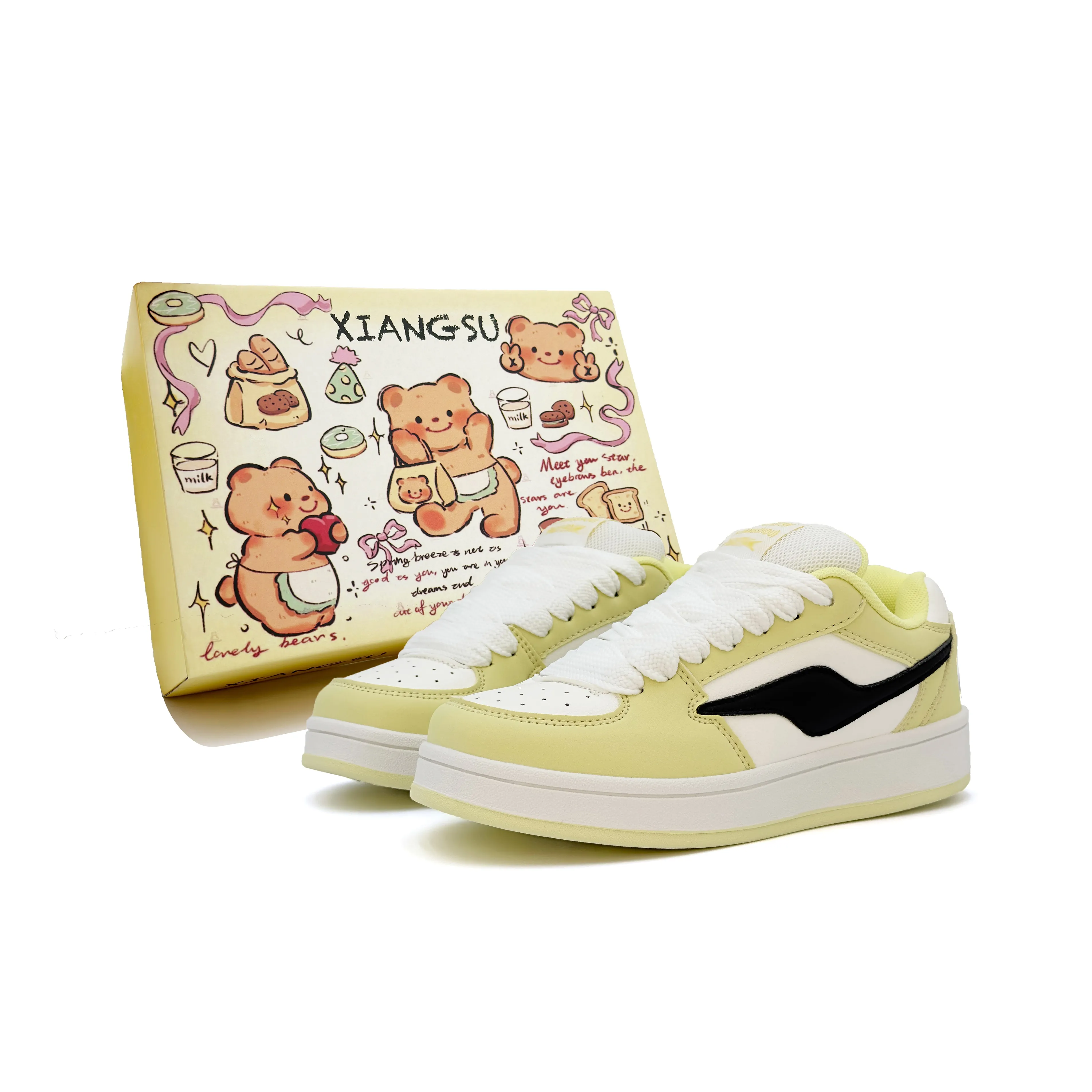 XIANGSU Fashion Trend Comfortable Commute Versatile Low-Top Skateboard Shoes Women's