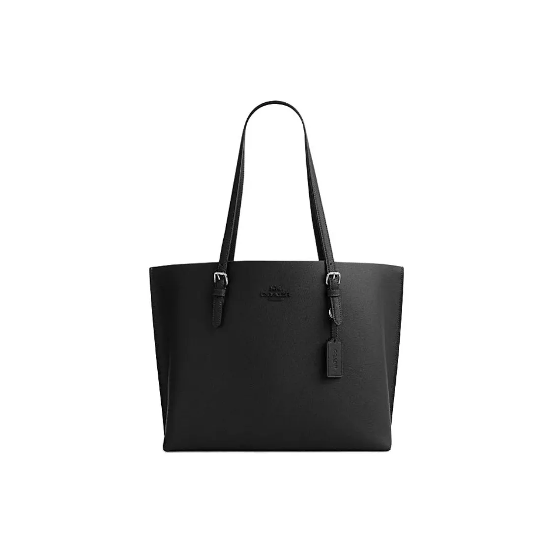 COACH Mollie Cow Leather Tote Bag, Shopping Bag, Shoulder Bag, Handbag Tubas Women's Black