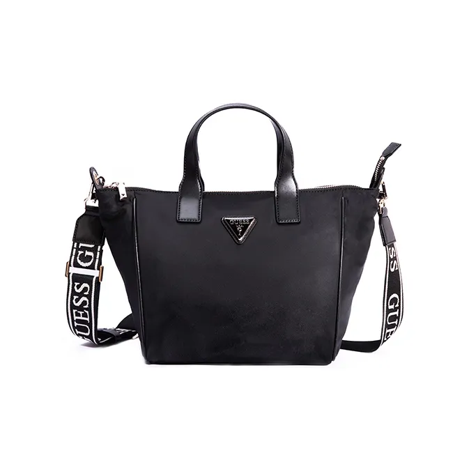 GUESS Нейлон Сумка-тоут Одно плечо Женская Черная