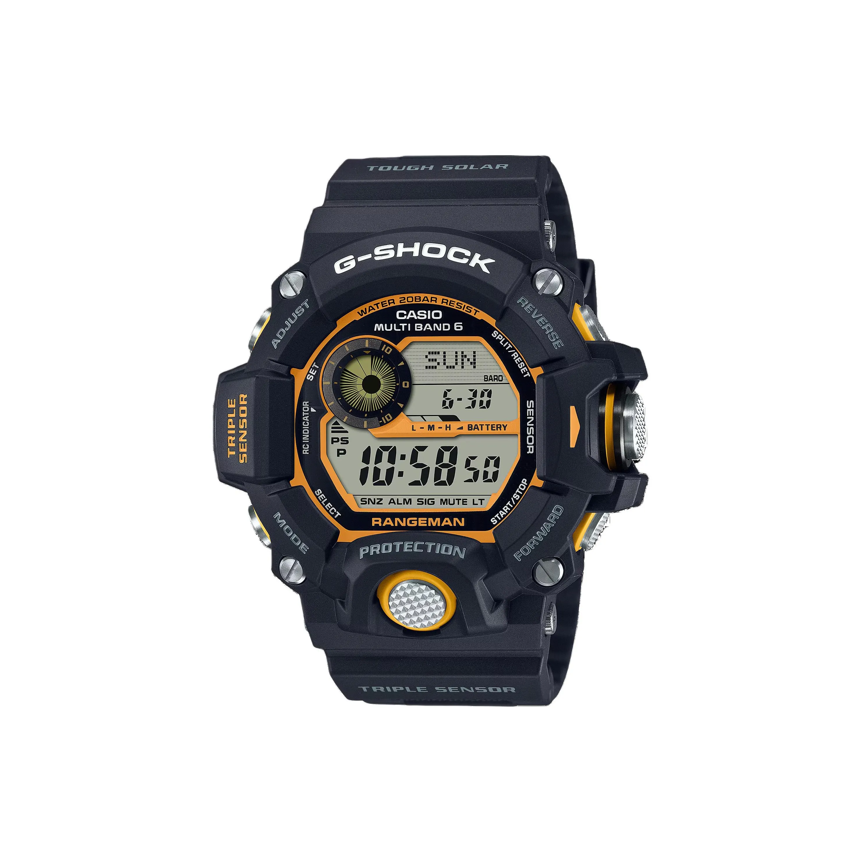 Г Shock Солнечный Кварцевый Механизм Смола Ремешок Часы Мужские Циферблат Серый