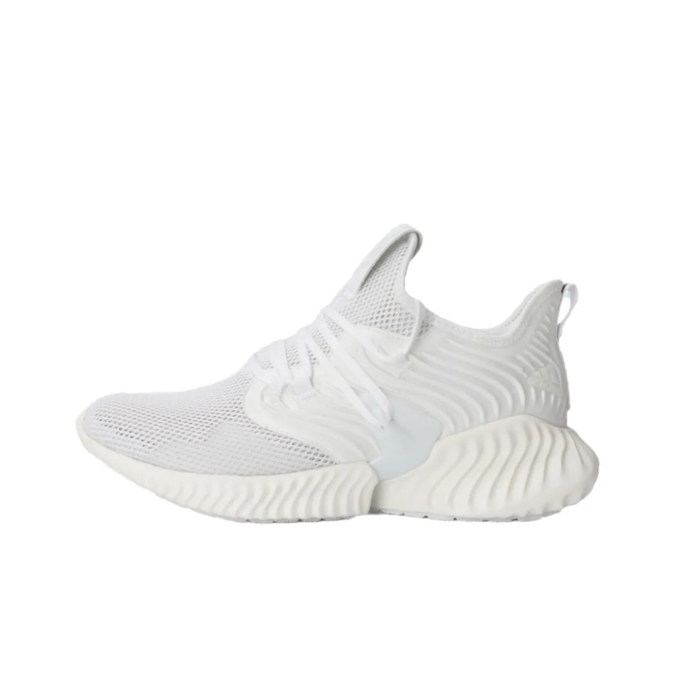 Adidas Alphabounce Instinct Slip Resistant Breathable Low Top Casual Running Shoes Unisex Gray White