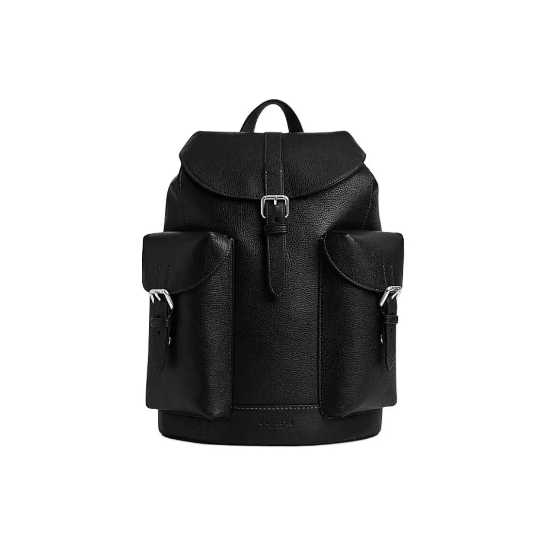COACH Cow Leather Backpack Large Size Men
s Black