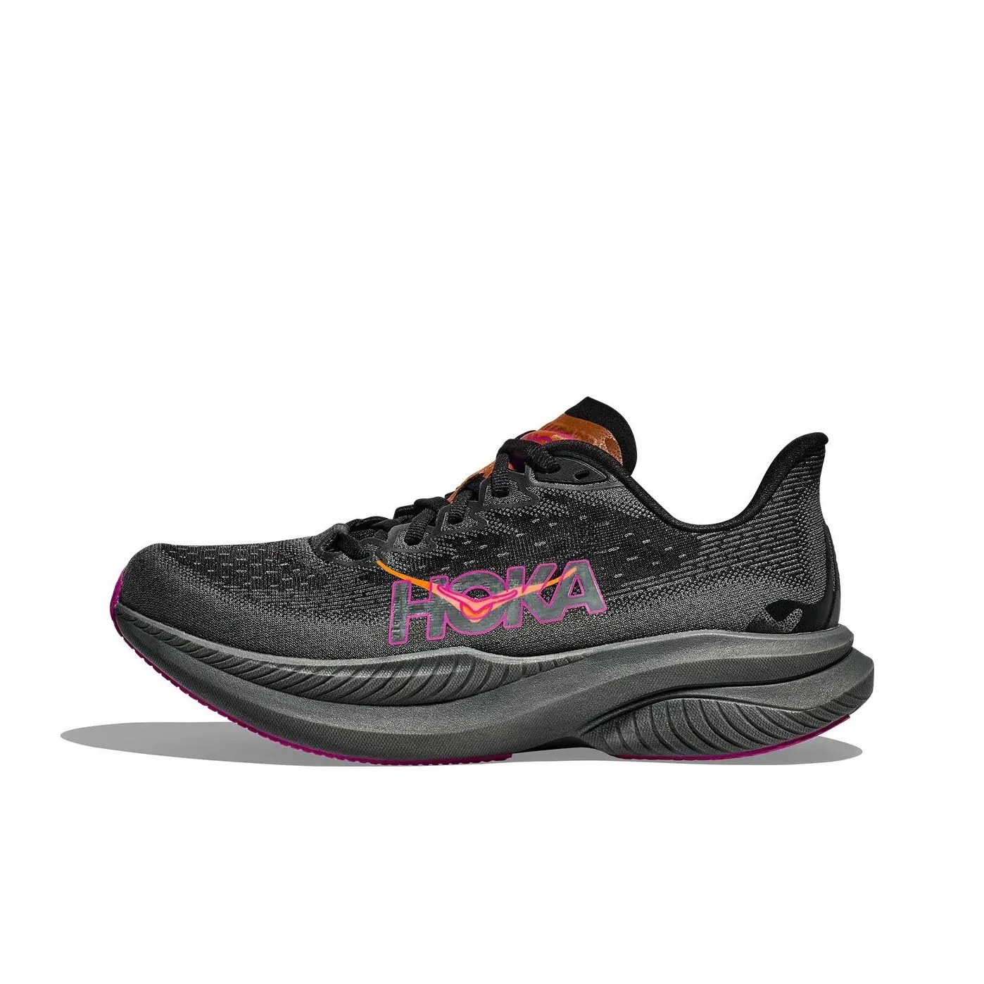 HOKA ONE ONE MACH 6 Противоскользящие Устойчивые к износу Устойчивые к отскоку Низкие кеды для бега Женские Черные