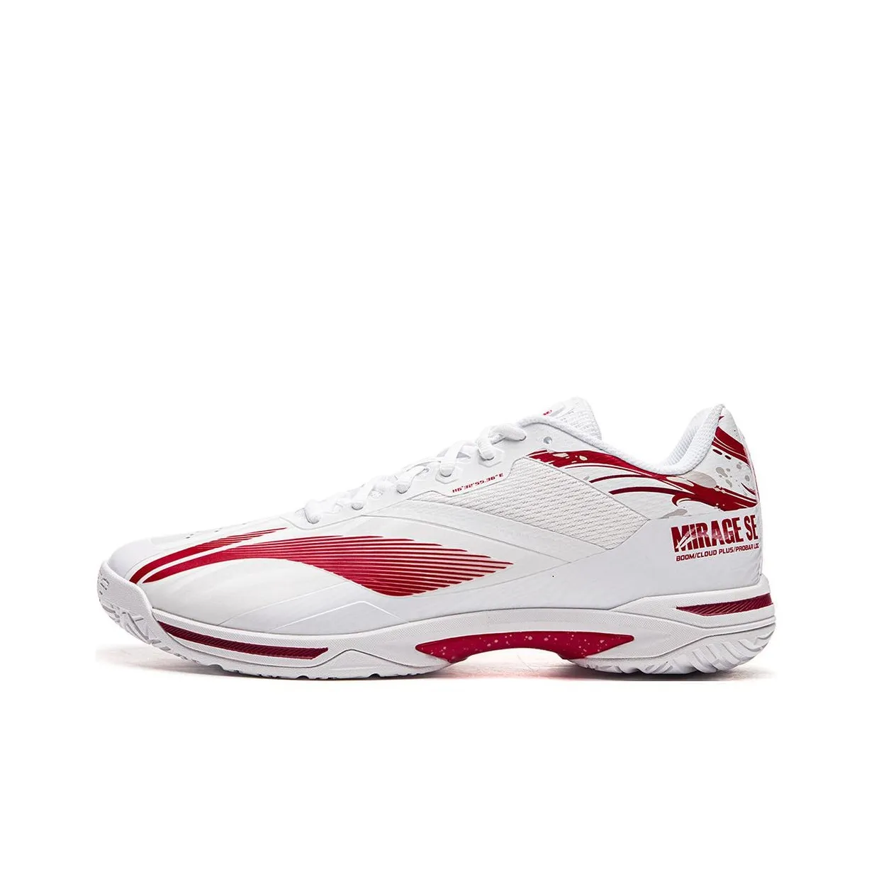 LiNing Anti-slip и Breathable Низкий Топ Бадминтон Обувь Унисекс Белый Красный