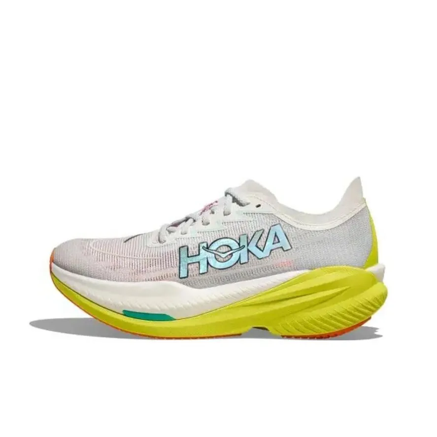 HOKA ONE ONE Mach X Slip-Resistant Abrasion-Resistant Low-Top Беговые кроссовки Мужской Серый