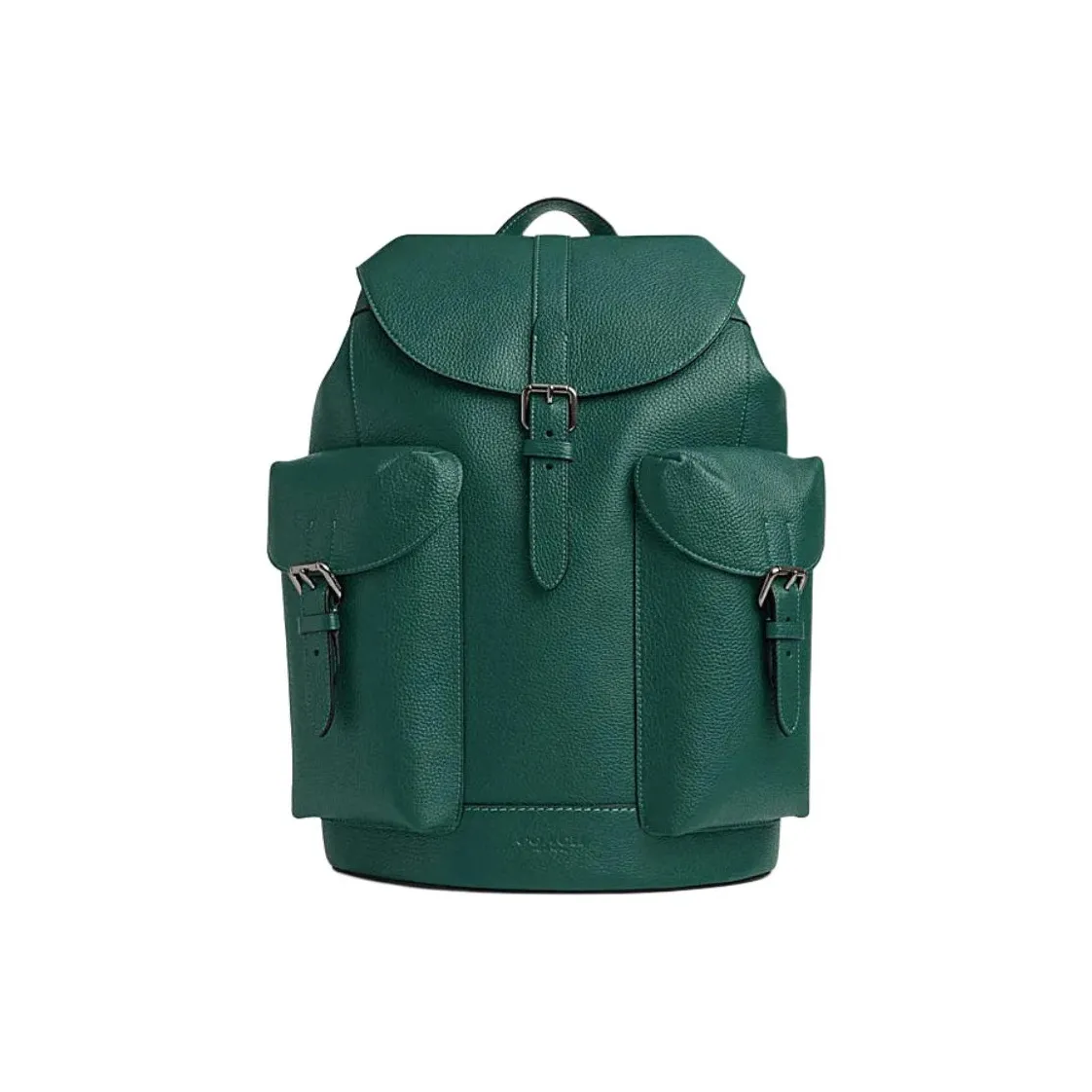 COACH Cow Leather Backpack Tubas Men's Emerald Green