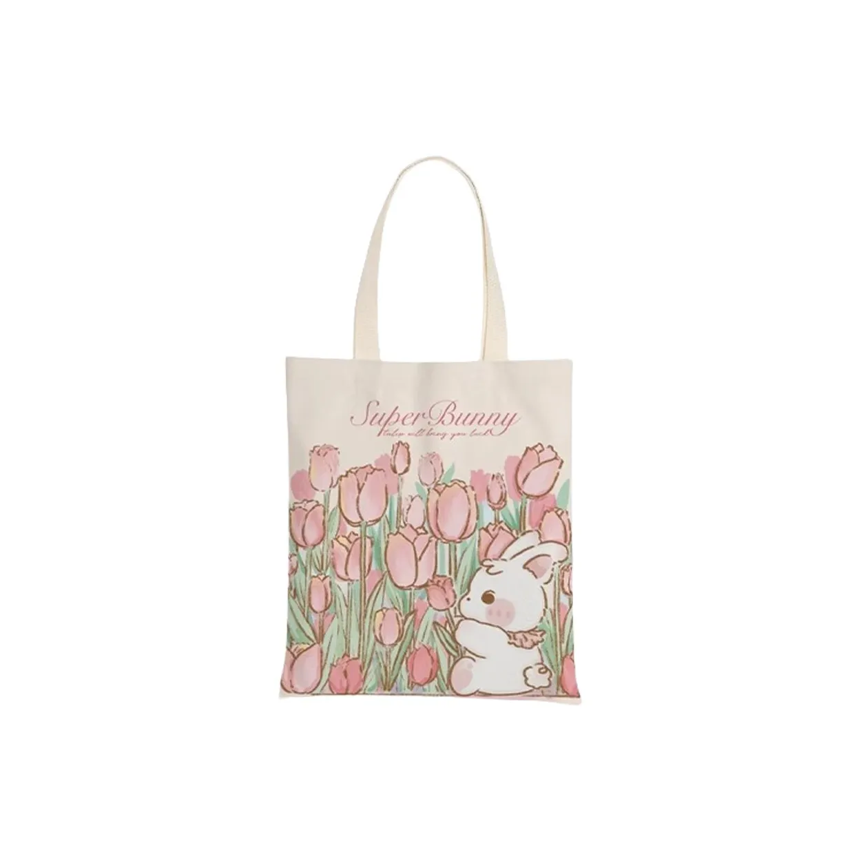 AOSONG Suede Technology Fabric Shoulder Bag Regular Unisex Classic Tulip Flower Sea Bag