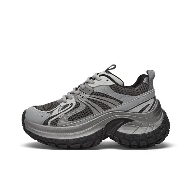 ZSBELLA Shock Absorbers Slip Resistant Abrasion Resistant Low Top Chunky Sneakers Women's