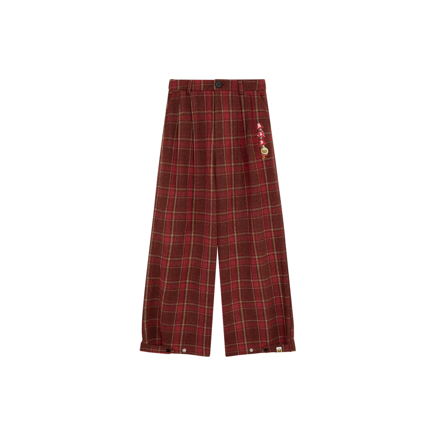 B.DUCK Collaboration Повседневные брюки Женские Коричневая клетка