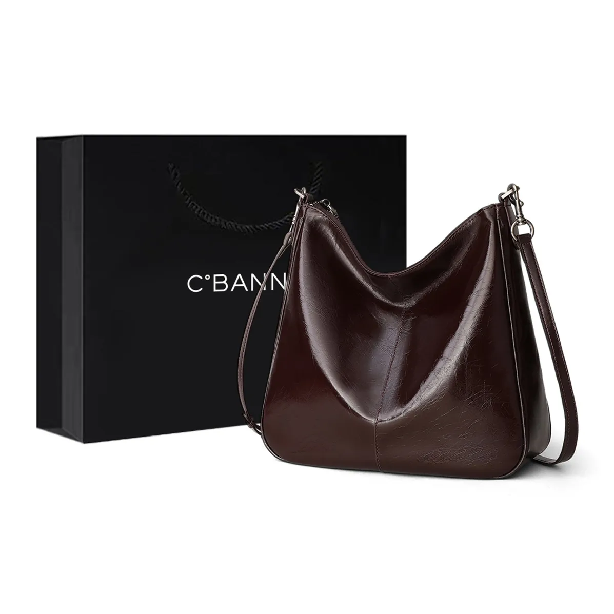 C°BANNER Коровья кожа с синтетической кожей сумка через плечо сумка на плечо стандартная женская кофейного цвета